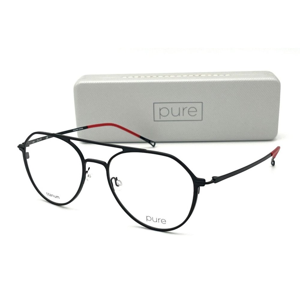 PURE P4010 002 Black / Demo Lenses  53mm Eyeglasses